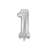 Silver Foil Number Balloon 1