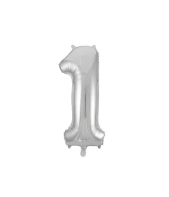 Silver Foil Number Balloon 1