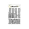 Silver Glitter Letter Stickers 26pc