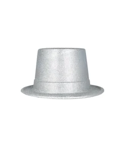 Silver Glitter Top Hat