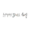 Silver Happy Birthday Banner