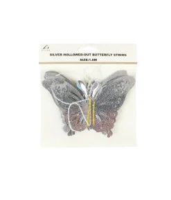 Silver Hollowed-out Butterfly String 1.8m