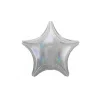 Silver Holo Glitter Star Foil Balloon 18in