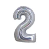 Silver Holographic Foil Number Balloon 2