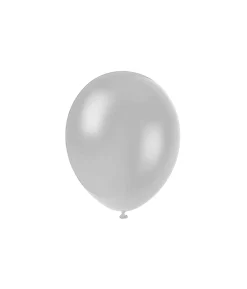 Silver Latex Plain Balloons 12inch 20pk