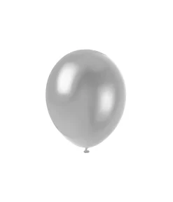 Silver Latex Plain Balloons 5inch 50pk