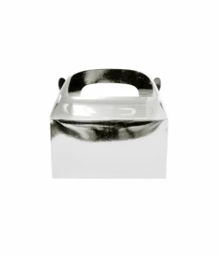 Silver Paper Treat Box 6pc (Side Seal)