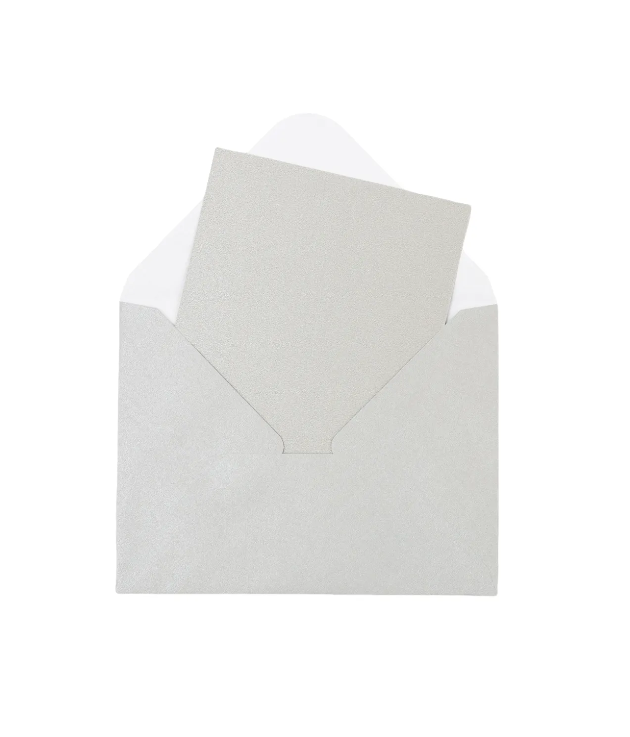 Silver Pearlised Cards & Envelopes Set 12pc