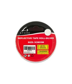 Silver PVC Reflective Tape Roll 5cmx5m