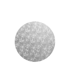 Silver Round Masonite Cake Board 6in