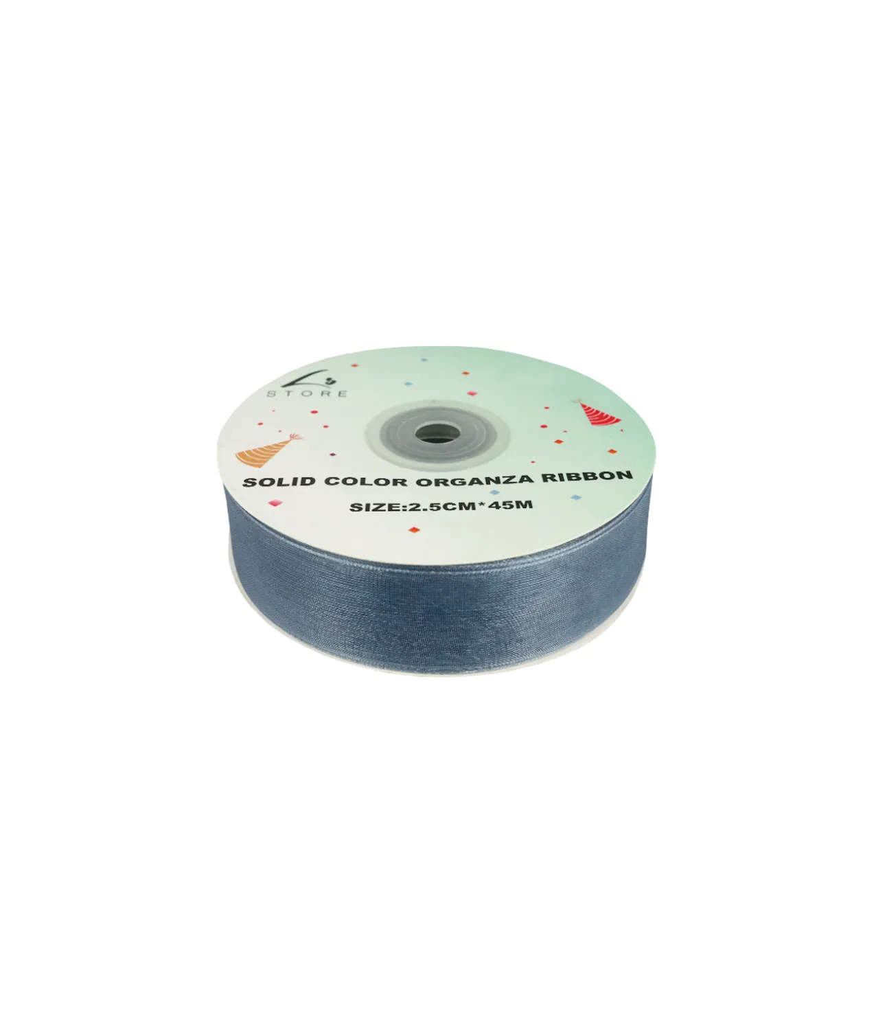 Silver Solid Colour Organza Ribbon 2.5cm