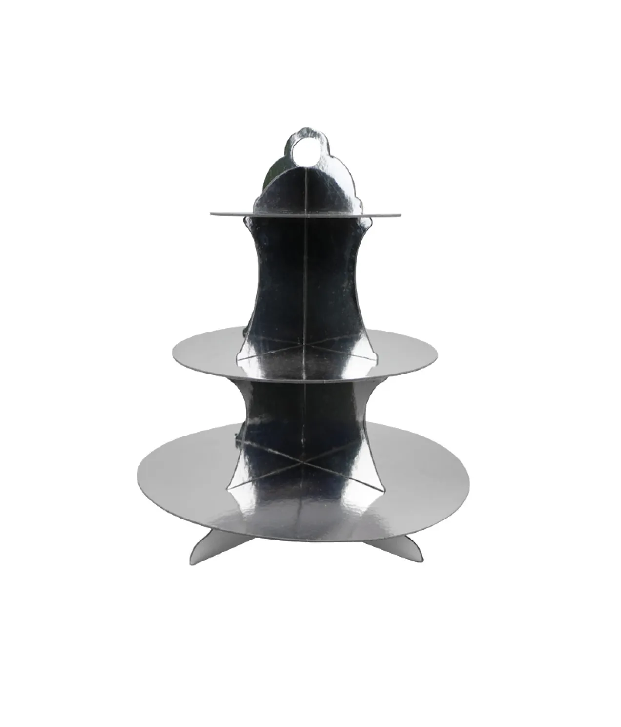 Silver 3 Tier Cupcake Stand