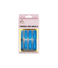 Sky Blue Press On Nails 24pc