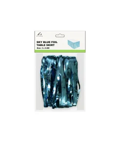 Sky Blue Table Skirt 3×0.8m