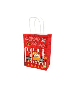 Small Train Printed Paper Bags 4pc
