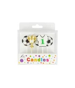 Soccer Pick Candles 5pc