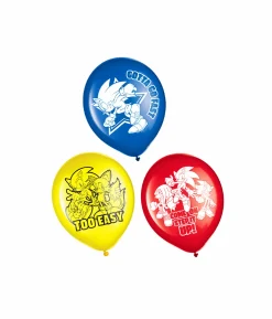 Sonic the Hedgehog Latex Balloons 6pc