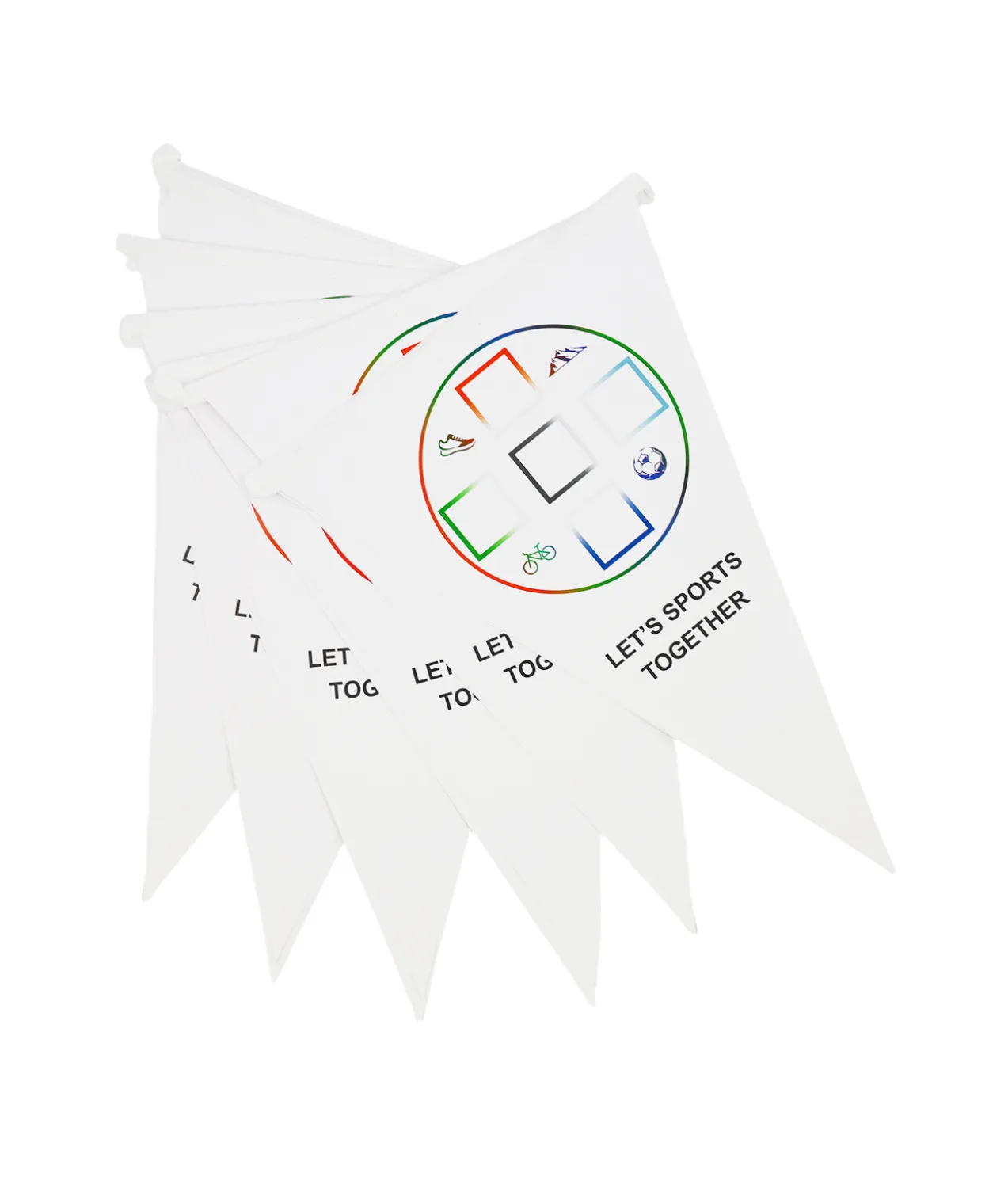 Sports String Flags 12pc 19 x 28cm