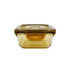 Square Amber Borosilicate Glass Container 320ml