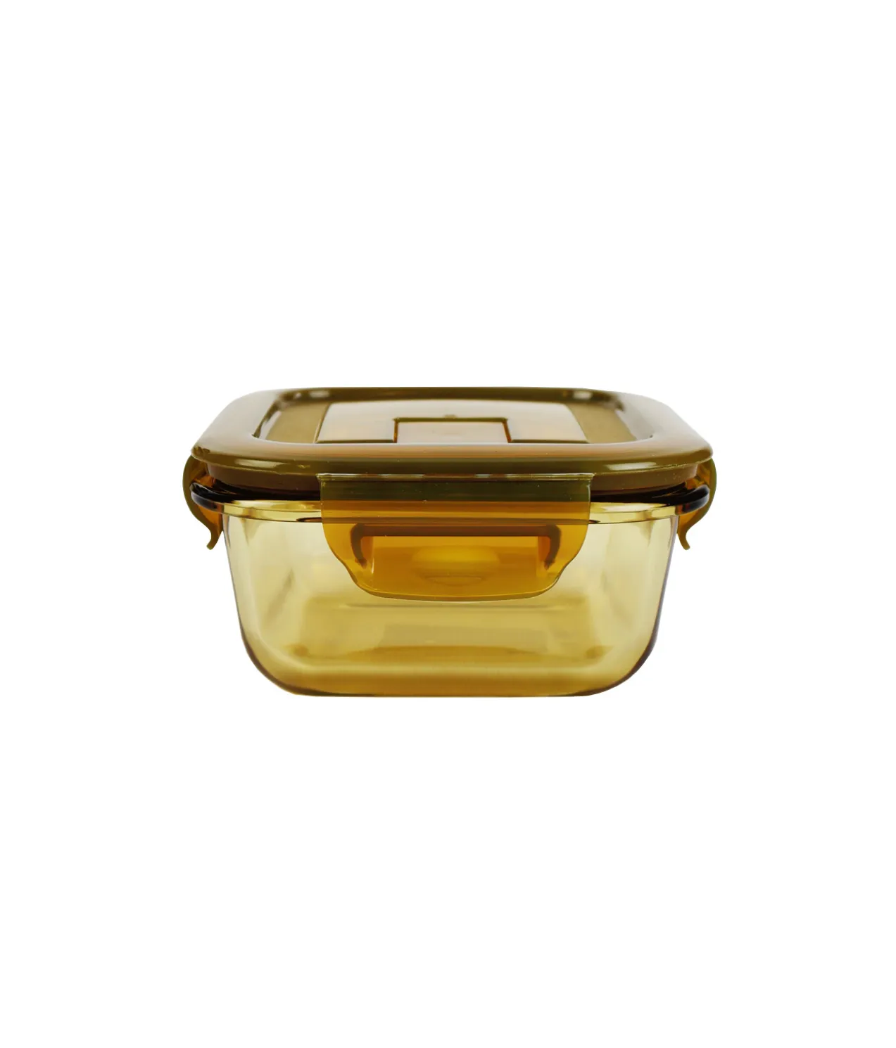 Square Amber Borosilicate Glass Container 320ml