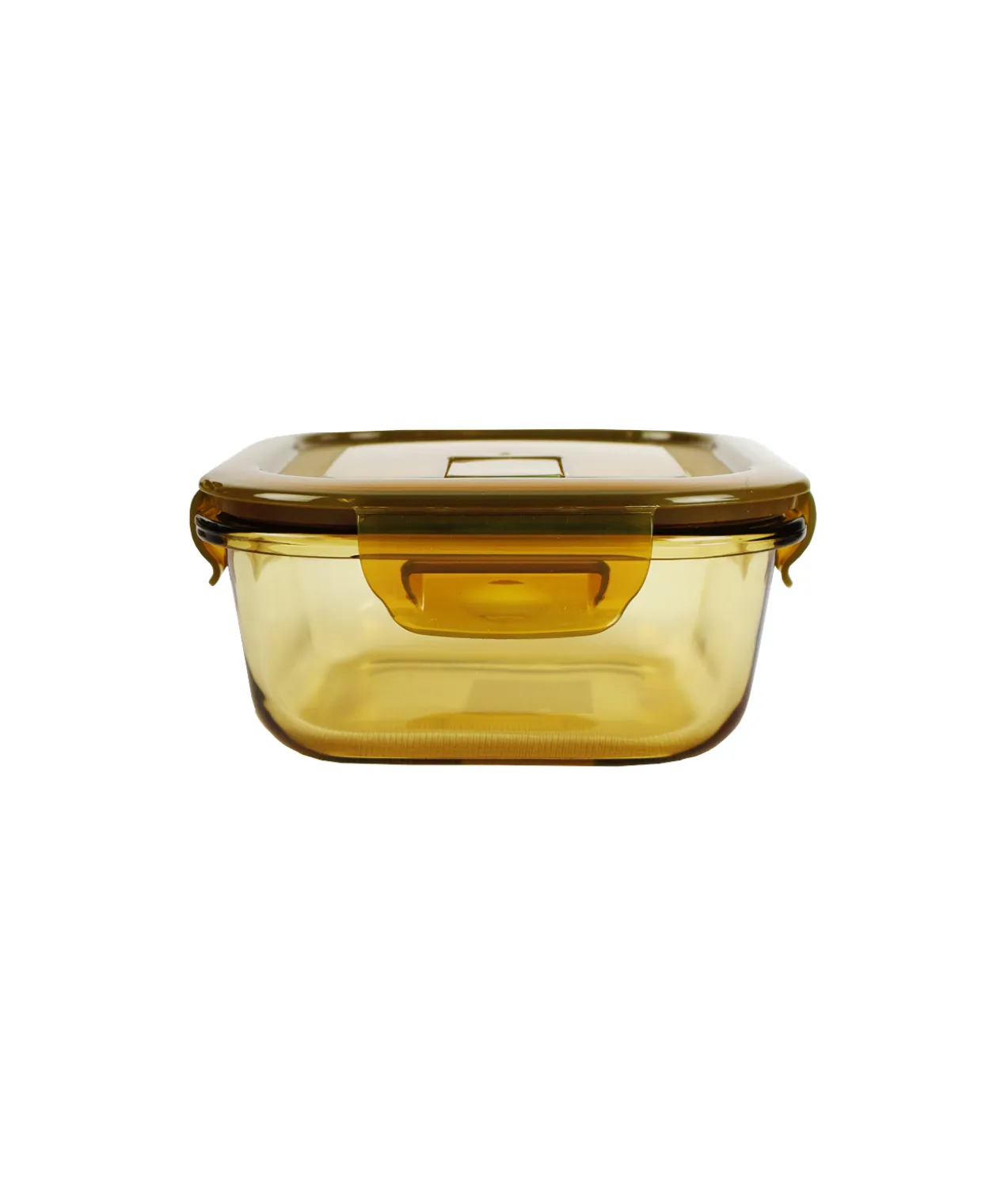 Square Amber Borosilicate Glass Container 520ml