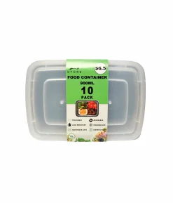 Square Take Away Containers 10pk 900ml
