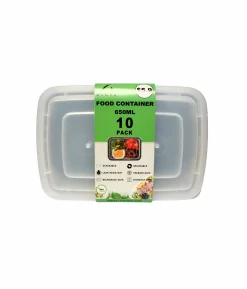 Square Take Away Containers 10pk 650ml