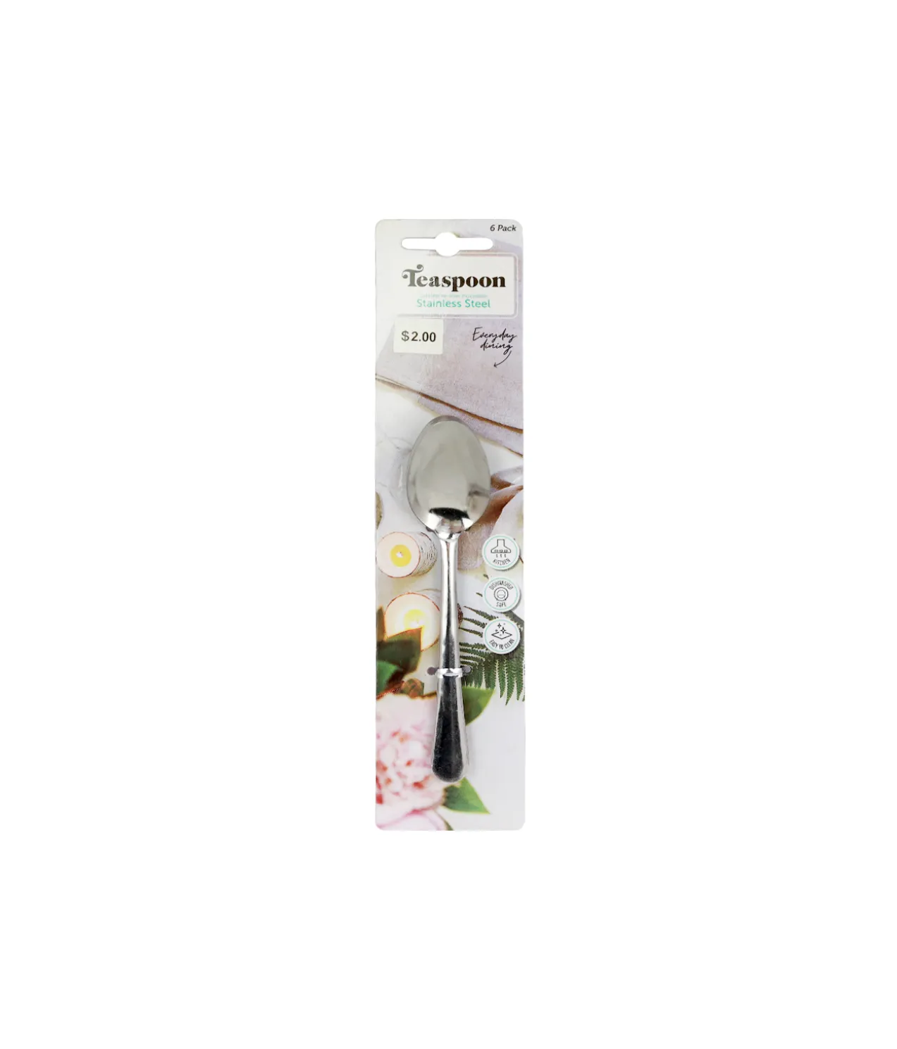 Stainless Steel Teaspoons 6pk
