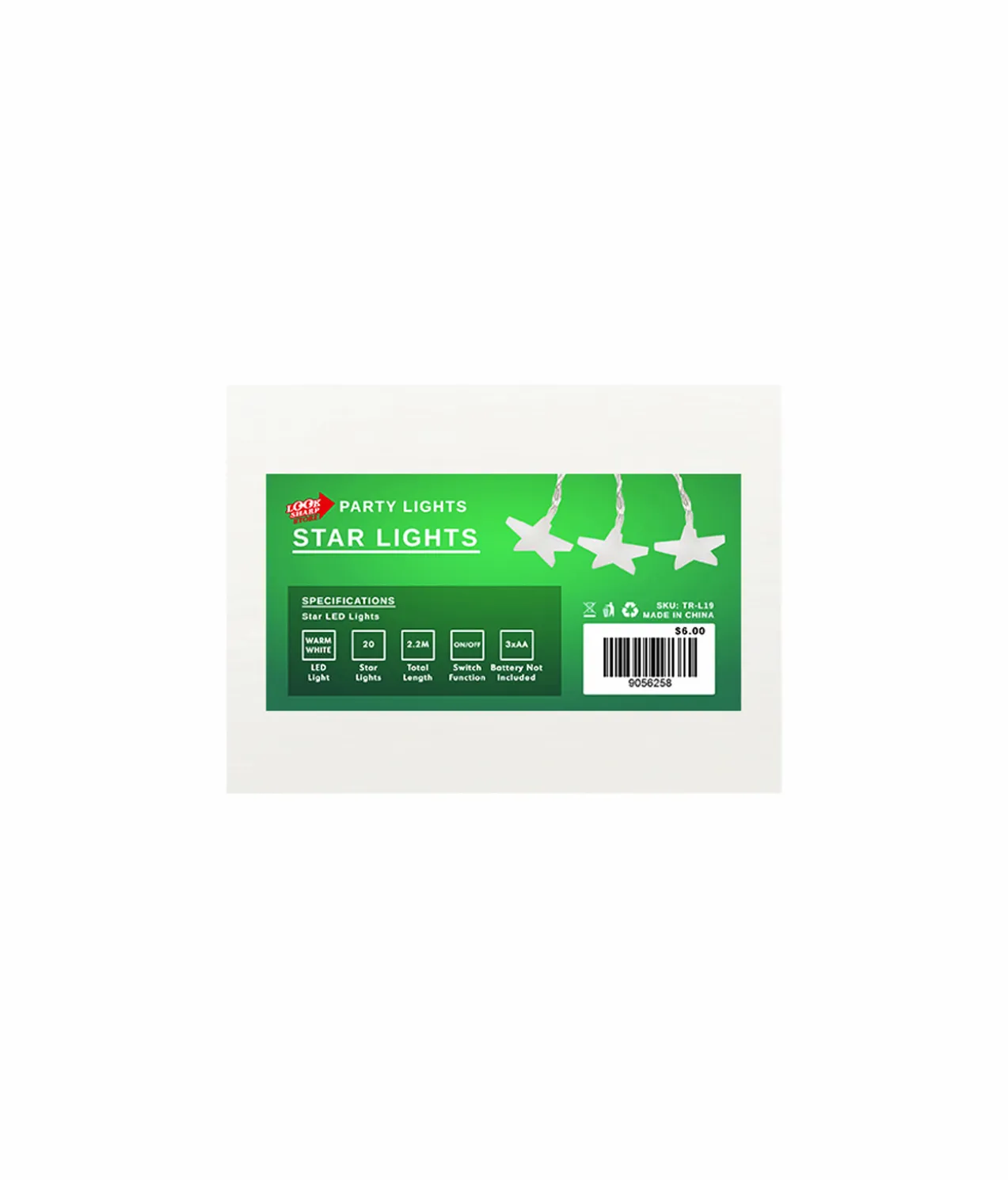 Star White Lights Assorted 20 LED