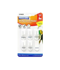 Stick on Removable Hooks 5pk