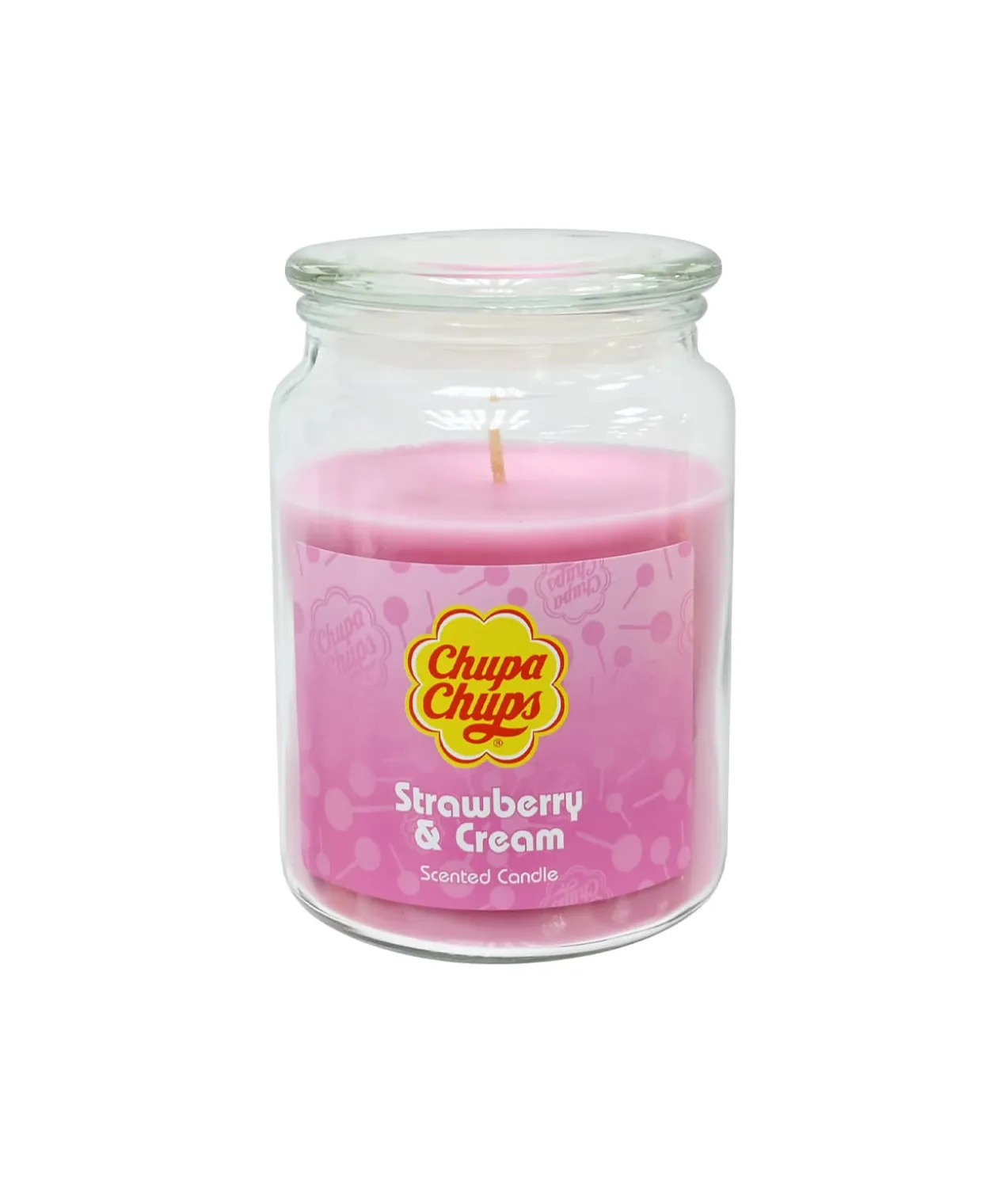Strawberry Cream Chupa Chups Candle Jar 18oz