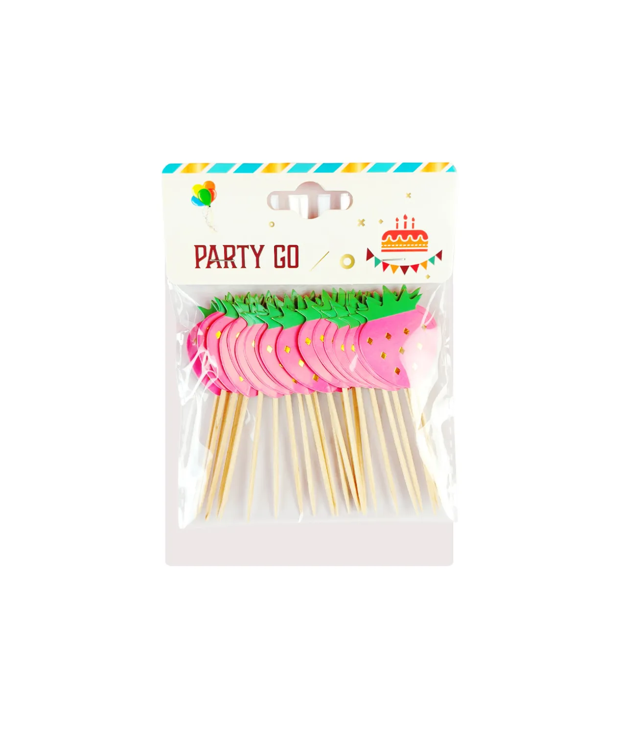 Strawberry Party Picks 24pc