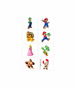 Super Mario Brothers Tattoos 8pc