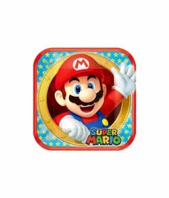 Super Mario Square Paper Plates 8pc