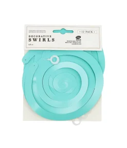 Teal Decorative Swirls 12pk