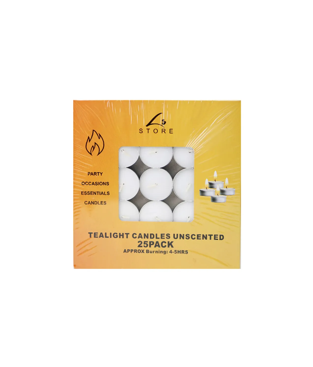 Tealight Candles 4-5 Hour Burn 25pk
