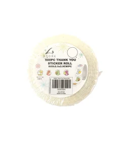 Thank You Dinosaur Sticker Roll 2.5×2.5cm 500pc