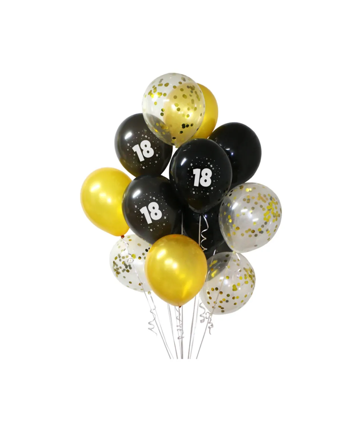 18th Birthday Latex Balloon Bouquet 15pc