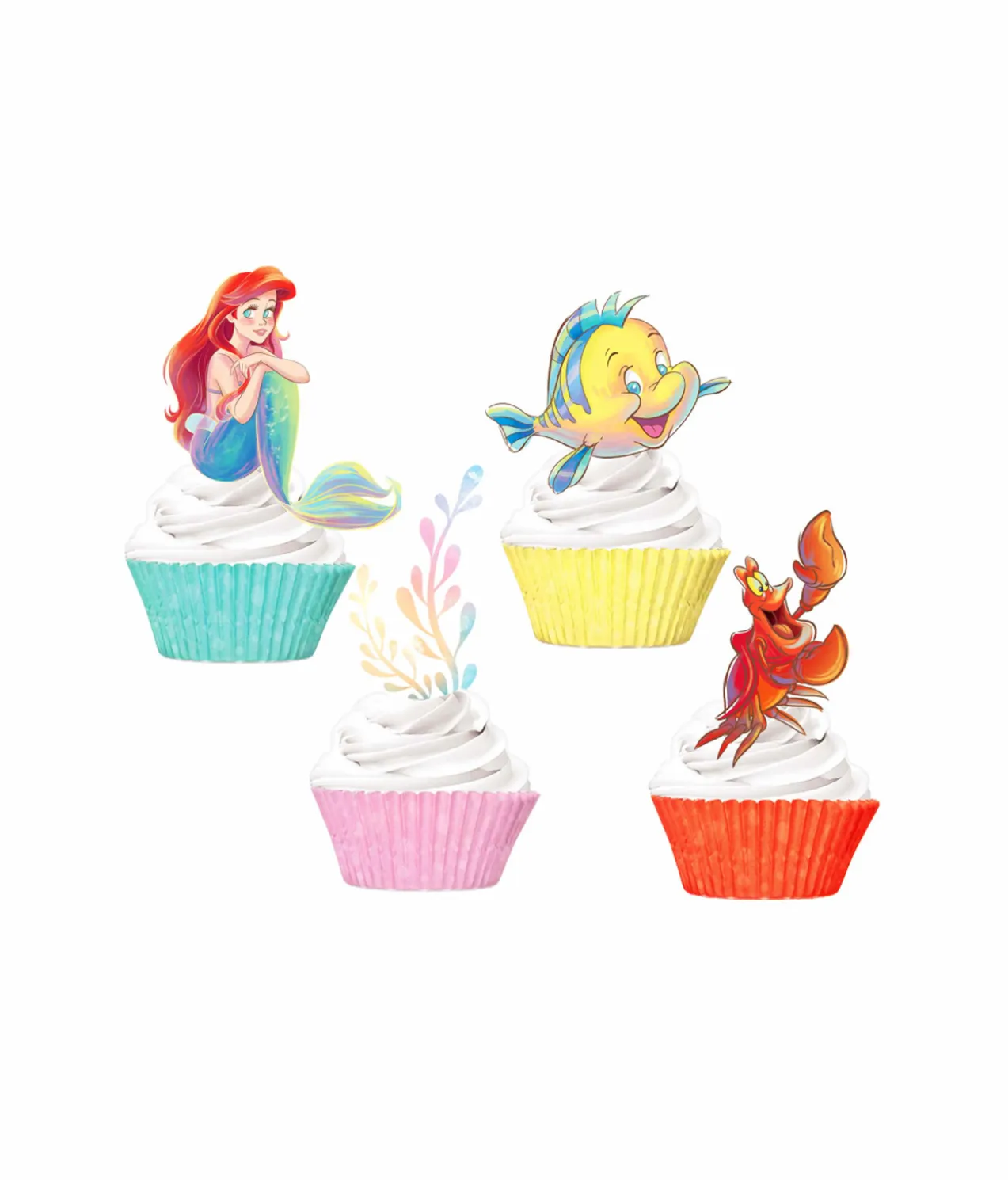 The Little Mermaid Cupcake Cases & Pick Set
