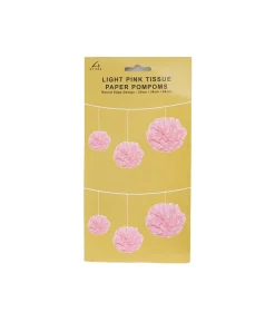 Tissue Paper Pompom Light Pink 3pk