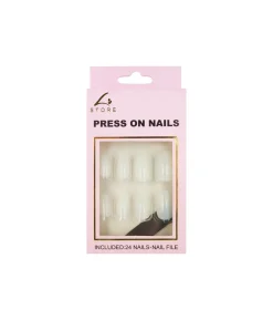 Transparent Round Press On Nails 24pc