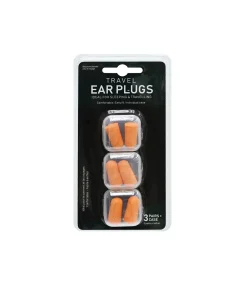 Travel Ear Plugs with Case 3pk