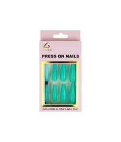 Turquoise Press On Nails 24pc