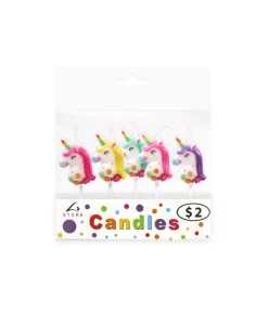 Unicorn Candle 5pk