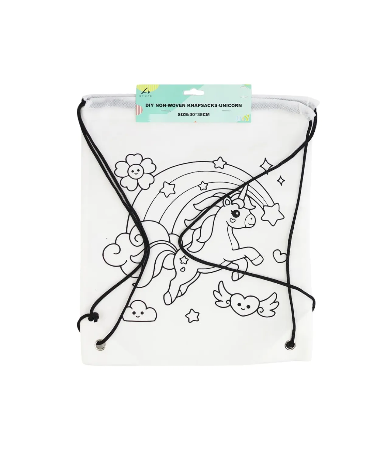 Unicorn DIY Non-Woven Knapsacks 30x35cm