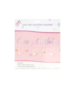 Unicorn Happy Birthday Banner Kit 1.6m