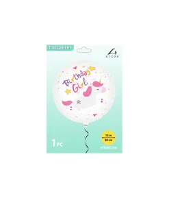 Unicorn Transparent Sphere Balloon 15in