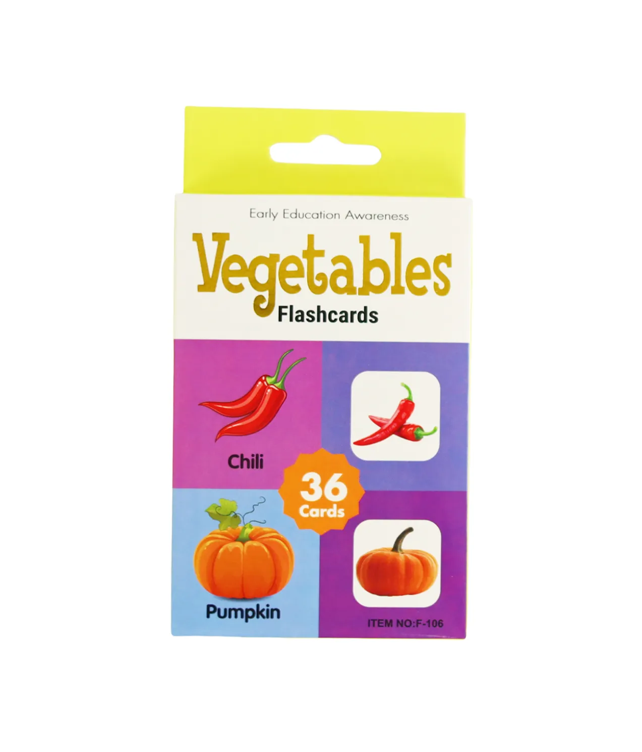 Vegetables Flash Card 36pc 7.8×11.7cm