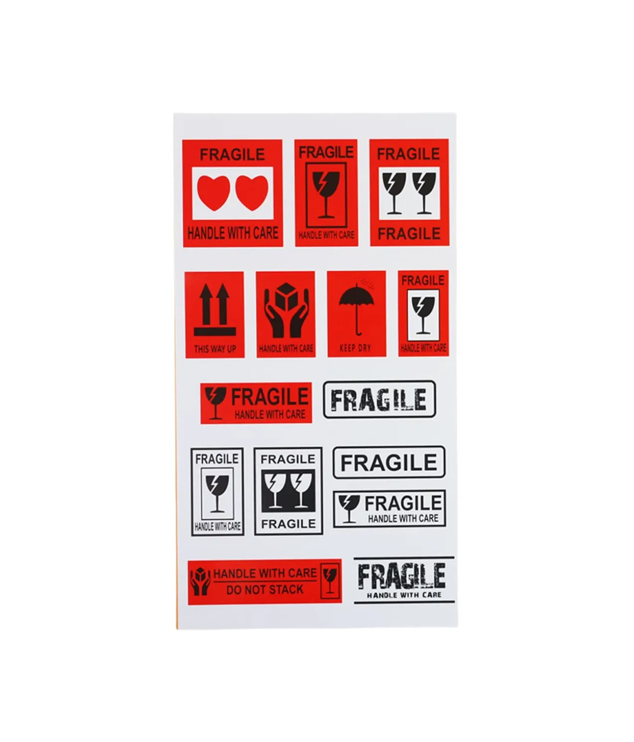 Warning Sticker 5 Sheet Assorted 14 x 25.5cm