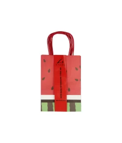 Watermelon Printed Paper Bags 21cm 4pk
